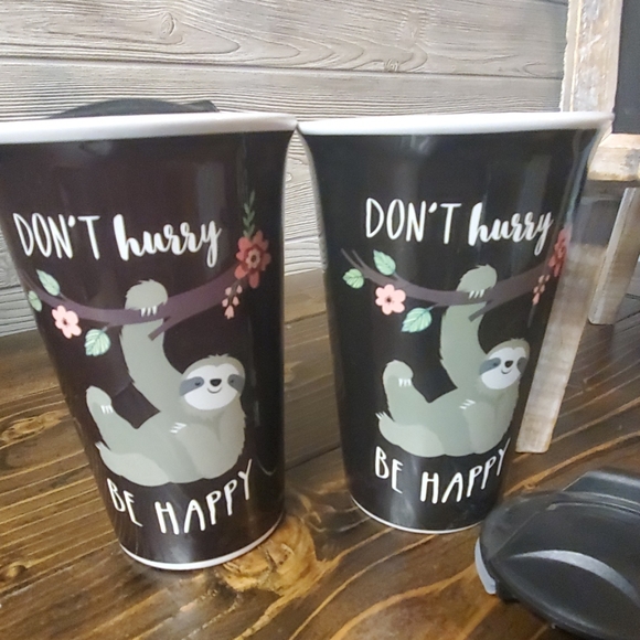 Sloth Black Hot or Cold Cup - Picture 2 of 4